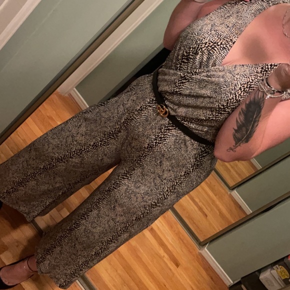 Laura Snake Print Tie Detail Jumpsuit - Picture 5 of 5